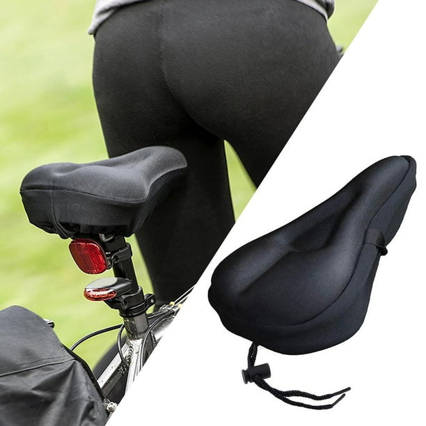Funda de asiento de bicicleta de BS031 Asiento de bicicleta de extra suave Cojin de sillin de bicicleta con funda resistente al agua y al Macarena Cubierta de asiento de