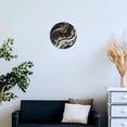 thumbnail image 4 of Silent Wall Clock 30cm/11.8in Round Wall Clock Marble Pattern Black Gold Hanging Clock for Home Living Room Bedroom Kitchen Non Ticking Battery Operated Living Room Mute Clock, 4 of 5