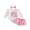 White, variant on RUINIXCW Baby Girls Half Birthday Outfit Cute Letter Cake Print Long Sleeve Romper and Tutu Skort Headband Set