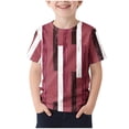 thumbnail image 1 of VOAVEKE Shirts Chemises Garçons, Chemises pour Garçons, T - Graphiques Athlétiques Unis à Manches Courtes d'Été pour Garçons Rouge 5-6 Ans, 1 of 4
