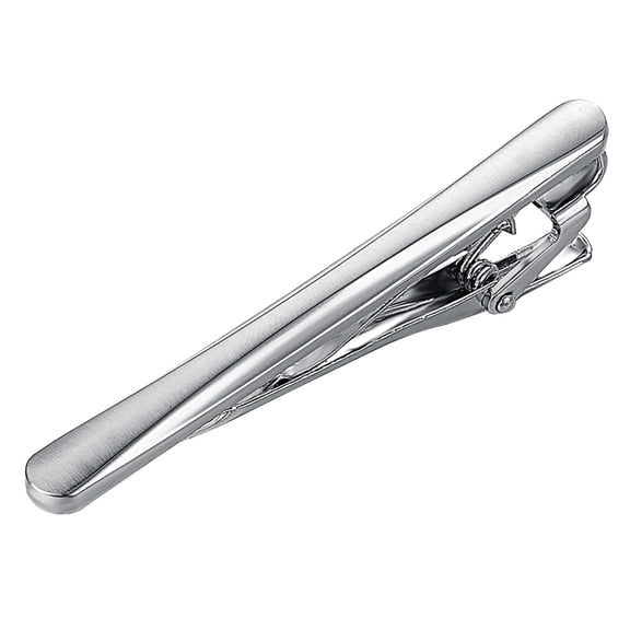 Yoursfs Brand Business Regular Skinny Tie Pins for Men Fashion Stainless Steel Tie Clip Cool Silver Tie Bars