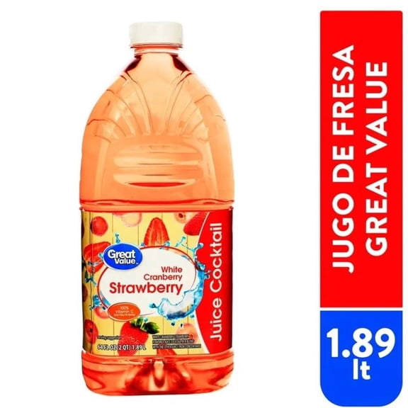 Bebida de Arándano y Fresa Great Value 1.89 L