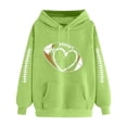 thumbnail image 2 of Ounisa Women's Pullover Sweatshirt Drawstring The Season Rugby Printed Hoodie Long Sleeve Tops with Pocket, 2 of 3