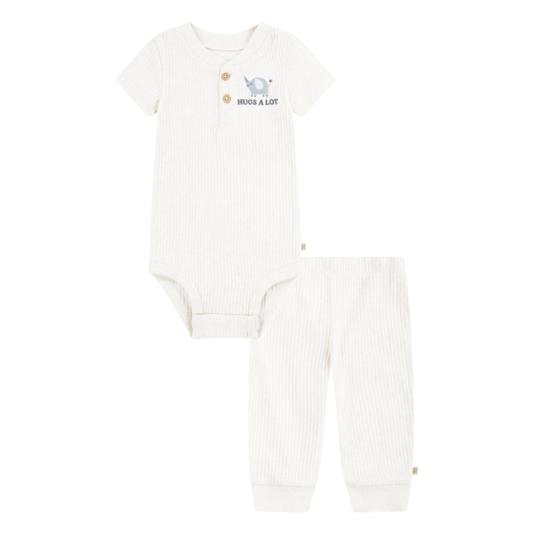 Huggies Baby Boy Organic Cotton Bodysuit & Pant Set photo 1