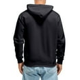 thumbnail image 4 of Rigardu mens hoodies hoodies for men mens hoodies pullover Men'S Solid Colored Hooded Sweatshirt With Casual Pullover Black M, 4 of 5