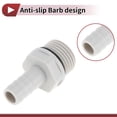 thumbnail image 5 of Unique Bargains Plastic Hose Barb Fitting 25/64" 1/2"G Male Thread Straight Pipe Connector Gray White 5 Pcs, 5 of 7