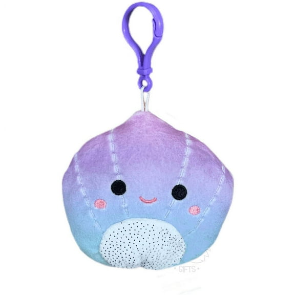 Squishmallows Official Kellytoy 3.5 Clip On Shauna the Seashell Plush Toy