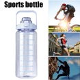 thumbnail image 1 of Jarra de agua de 2L de gran capacidad con marcador de tiempo de asa y taza de agua de fitness con pajita, 1 of 6