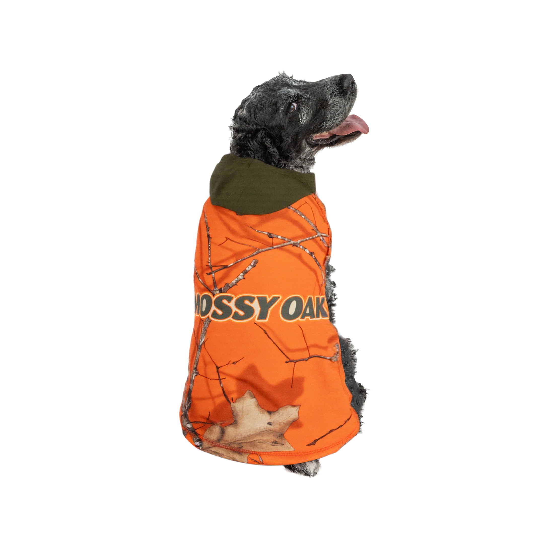 Mossy Oak Fall Dog Hoodie, Country Camo, Orange, Medium