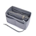 thumbnail image 2 of Monedero Organizador Insertar Bolsa De Fieltro Con Cremallera Bolso Tote Shaper Múltiples Bolsillos Bolsas De Almacenamiento GrandesPinkM, 2 of 5