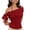Red, variant on KHONTS Women's off the Shoulder Going out Asymmetrical Tops 20s Slim Fit Cute Crop One Tie Shoulder Ruched Tank Tops White S