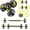 Yellow 30lbs (15lbs*2), variant on Adjustable Dumbbell Set, 10-90lbs Free Weights with Connector – 4 in 1 Dumbbells, Barbell, Kettlebell & Push Up Stand for Home Gym Fitness