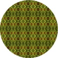 thumbnail image 1 of Ahgly Tapis Rond Lavable en Machine Intérieur Transitionnel Vert Pistache, 6 Pieds Rond, 1 of 7