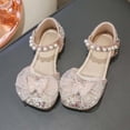 thumbnail image 2 of Otqutp Toddler Dress Footwear Girls Dress Shoes Cute Bow Shoes Ballerina with Satin Ankle Tie for Wedding Birthday Party, 2 of 5