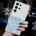 thumbnail image 6 of Compatible with Samsung Galaxy S23 Ultra Bling Case Glow in The Dark Noctiluncent Fluorescent Luminous Phone Case Women Girls Girly Glitter Sparkling Slim Soft TPU Bumper Protective Cover,White, 6 of 6
