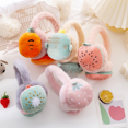thumbnail image 2 of Orejeras de frutas ajustables para niños y mujeres, orejeras cálidas de otoño e invierno, orejeras cálidas de felpa de dibujos animados, 2 of 5
