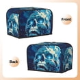 thumbnail image 3 of Zufioo Abstract Blue Skull Men's Premium Zip-Up Hoodie, Soft Sweatshirt, Moisture Wicking & Breathable Jacket, 3 of 7