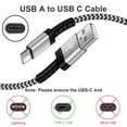 thumbnail image 2 of Type C Car Charger,Fast Charging HopePow Dual Usb Car Charger for Android with Charger Block with 2PACK Type-C USB C Cables 6ft 10ft Cigarette Lighter Socket Car Charger Adapter,Black, 2 of 7