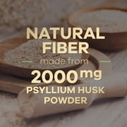 Psyllium Husk Capsules - Psyllium Husk Powder 2000 mg Per Serving - Extra Strength Fiber Supplement for Daily Digestion & Regularity Support - Natural Psyllium Fiber Caps - Bottled USA - 120 Capsules