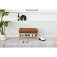thumbnail image 4 of Retro Style Storage Bench / Extra Seat for Dining or Closet / Brown Color, 4 of 6