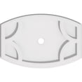 thumbnail image 1 of Ekena Millwork CMP14X9KY-01000 1 in. ID x 7.5 in. Rectangle Kailey Architectural Grade PVC Contemporary Ceiling Medallion, 1 of 1