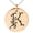 Rose, variant on Stainless Steel Letter K Initial Floral Monogram Engraved Small Medallion Circle Charm Pendant Necklace