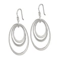 thumbnail image 2 of FB Jewels Sterling Silver Polished Triple Oval Dangle Earrings, 2 of 3