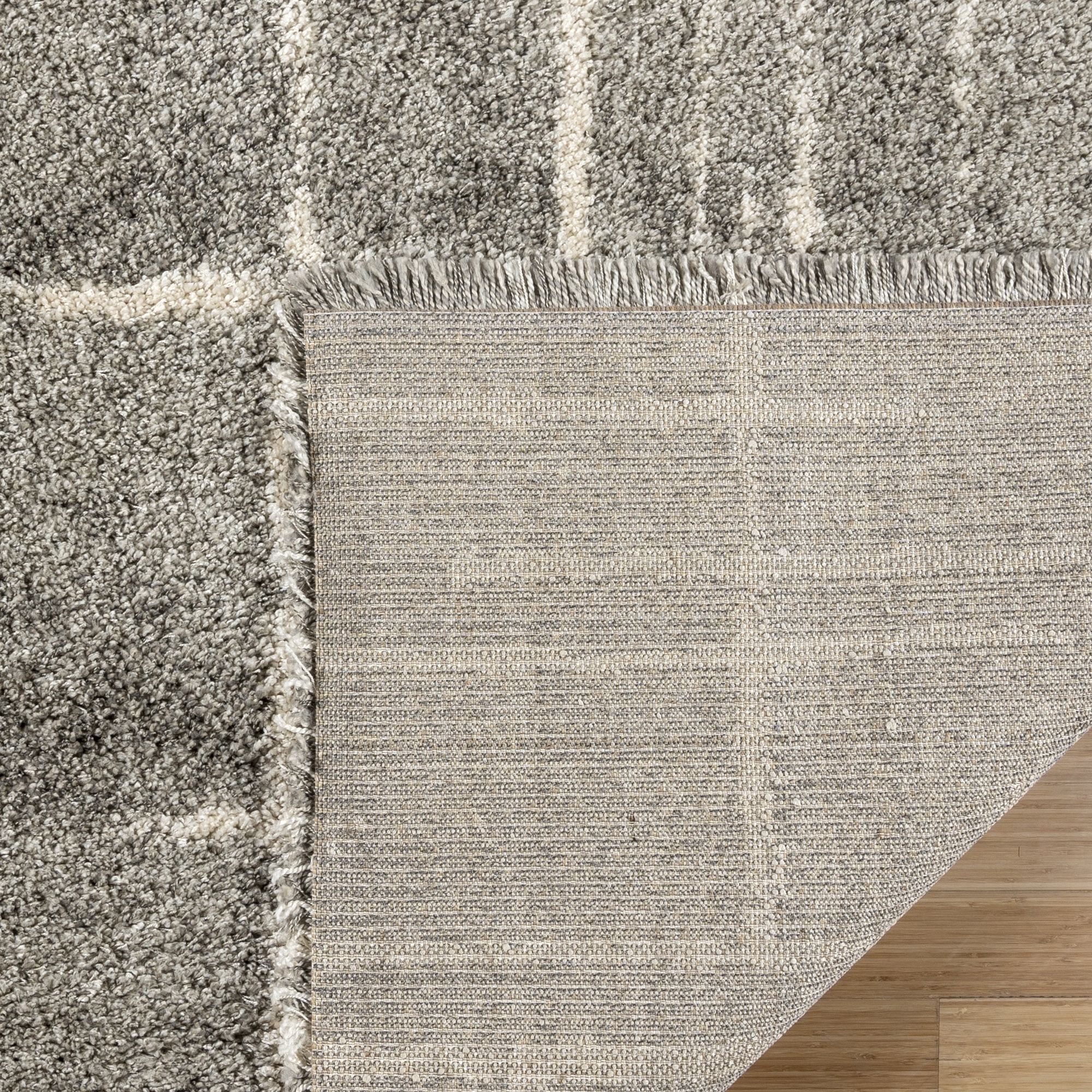 Gertmenian Ultimate Shag Malia Abstract Gray Indoor Area Rug, 8x10