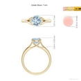 thumbnail image 5 of Angara Natural 1.12 Ct. Aquamarine Solitaire Ring in 14K Yellow Gold for Women (Ring Size: 7.5), 5 of 9