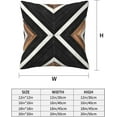thumbnail image 6 of Aztec Western Wooden Print Farmhouse Throw Pillow Covers 18x18 Inch Modern Outdoor Pillow Case Soft Cushion Covers Set of 2 for Sofa Living Room Home Decorative Black, 6 of 6