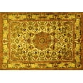 thumbnail image 1 of Ahgly Company Machine Washable Indoor Rectangle Medallion Yellow Traditional Area Rugs, 5' x 8', 1 of 4
