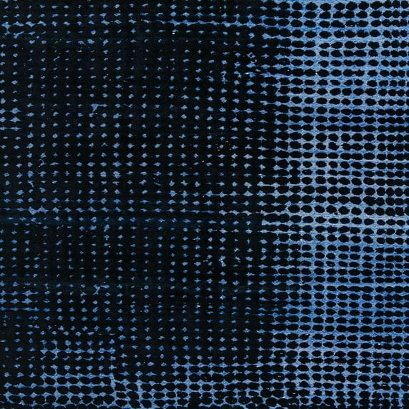 Ahgly Company Indoor Square Abstract Black Abstract Area Rugs, 6' Square