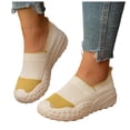 thumbnail image 6 of YLYL Women's Knit Platform Sneakers No Slip Thick Sole Lightweight Comfortable Casual Shoes, 6 of 7