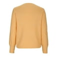 thumbnail image 4 of Chandail Col Rond Automne pour Femmes Mignon Manches Longues Bouffantes Tricot Épais avec Pompon, 4 of 6