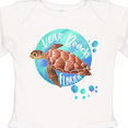 thumbnail image 4 of Inktastic Vero Beach, Florida Swimming Sea Turtle with Bubbles Boys or Girls Long Sleeve Baby Bodysuit, 4 of 5