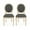 Dark Gray/Floral Print/Natural, variant on GDF Studio Newman French Country Upholstered Dining Chairs, Set of 2, Black and White Patterned Fabric and Natural