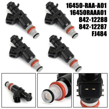 Woudy 4PCS Fuel Injector for 2003-2007 Honda Accord 2.4L 16450RAAA01 16450-RAA-A01