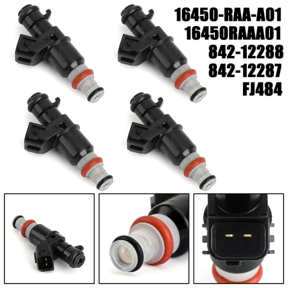 Woudy 4PCS Fuel Injector for 2003-2007 Honda Accord 2.4L 16450RAAA01 16450-RAA-A01