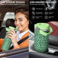 thumbnail image 5 of Leopard Print 30oz Handheld Travel Tumbler with Handle – Double Wall Stainless Steel Insulated Cup, Flip Straw Lid, Leak-Proof & BPA-Free for Hot and Cold Drinks – Durable Coffee & Juice Mug Black, 5 of 6