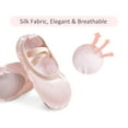 thumbnail image 3 of Stelle Girls Satin Ballet Shoes Split Sole Dancing Flats with Adjustable Lace,Gymnastics Ballet Slippers Dance Shoes for Toddler/Little Girls/Big Girls,Ballet Pink, 3 of 7