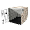 thumbnail image 3 of Geometric Dog Crate Cover, Abstract Diamond Lines Simplistic Thin Stripes Warm Tones, Easy to Use Pet Kennel Cover Small Dogs Puppies Kittens, 7 Sizes, Pale Orange Vermilion, by Ambesonne, 3 of 6