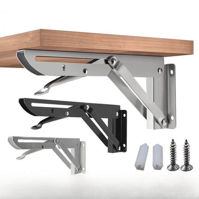 Accesorios de hardware de soporte triangular de acero inoxidable plegable izquierdo Soporte tipo K Estante de partición Estante de pared