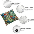 thumbnail image 4 of AWERP Tropical Banana Leaves 2-Piece Short Plush Pillowcase Set Printed on Both Sides White, 4 of 6