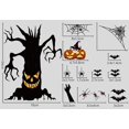 thumbnail image 3 of juego de pegatinas para ventana de Halloween, decoración de Halloween, luces de calabaza, araña fantasma, pegatinas extraíbles para ventana, 3 of 5