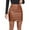 Brown, variant on Women Leather Skirts High Waist Mini Skirt A-Line Pu Mini Zipper Skirt Streetwear Club Basic Leisure Dailywear