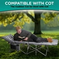 thumbnail image 5 of Zone Tech Folding Camping Cot and Cot Pad Set for Outdoor Camping and Travel, Gray, 5 of 10