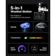 thumbnail image 2 of VEVOR 5-in-1 Wireless Weather Station, 7.5-Inch VA Display, Solar Powered Outdoor Sensor, Rain Gauge, Indoor Outdoor for Weather Forecast, Temperature, Humidity, Wind Speed and Direction (No WiFi), 2 of 9