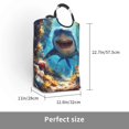 thumbnail image 3 of Picia Colorful Underwater Shark Laundry Basket With Handles Laundry Hamper Toys Storage Organizer Foldable Bucket Washing Bin Dirty Clothes Bag For Home Bathroom Bedroom Dorm, 3 of 6
