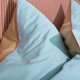 thumbnail image 4 of Juego de cama de satén de algodón- Azul pálido, 4 of 5