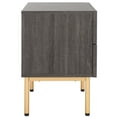 thumbnail image 6 of SAFAVIEH Axelle Modern 2 Drawer Nightstand,Distressed Black/Gold, 6 of 14